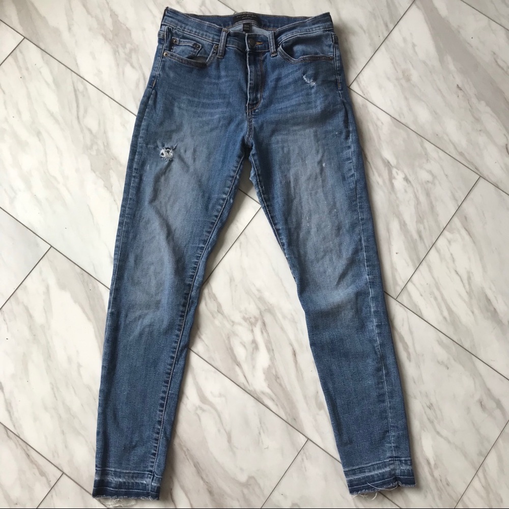 Banana Republic Jean 28 Skinny High Rise Sz 6 Blue